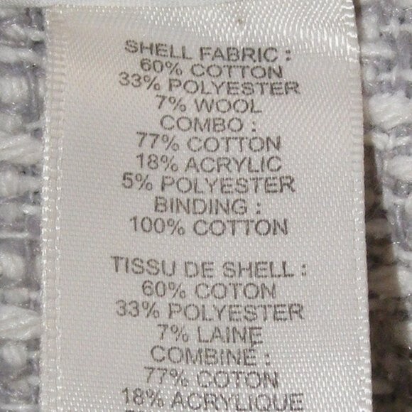 REBECCA TAYLOR Jacket, 6, Bulky Tweed Knit, Color Panels, Crochet seams, Gray - Picture 7 of 11